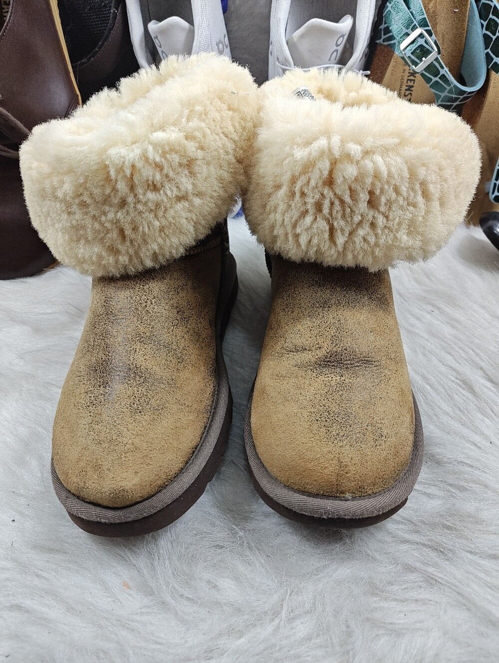 UGG Australia Bailey Button Winter Ankle Boots Women’s Size 8 S/N 5838
